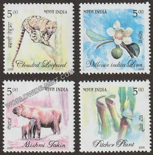 2005 North East's Flora Fauna-Set of 4 MNH