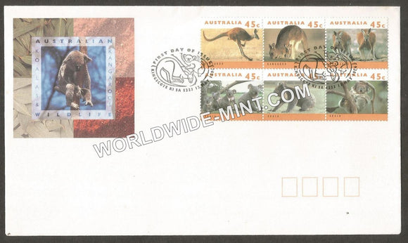 1994 Australia Wildlife - Koalas & Kangaroos FDC #FA217