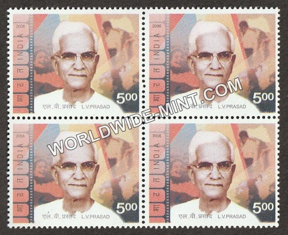 2006 L V Prasad Block of 4 MNH