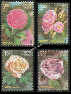 2007 Fragrance of Roses -Set of 4 Used Stamp