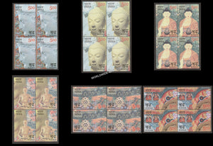 2007 Buddha-Set of 6 Block of 4 MNH