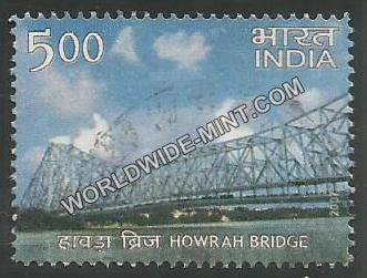 2007 Landmark Bridges of India-Howrah Bridge Used Stamp