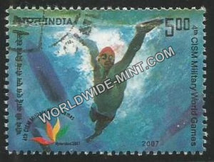 2007 4th CISM Military World Games-Diving Used Stamp