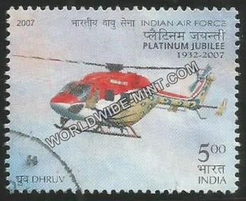 2007 Indian Air Force Platinum Jubliee-Dhruv Used Stamp