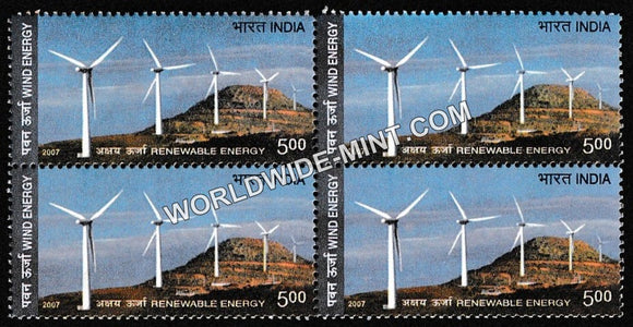 2007 Renewable Energy-Wind Energy Block of 4 MNH