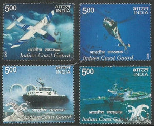 2008 Indian Coast Guard - Set of 4 Used Stamp