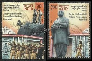 2008 Sardar Vallabhbhai Patel National Police Academy Hyderabad - Set of 2 Used Stamp