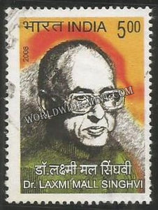 2008 Dr. Laxmi Mall Singhvi Used Stamp