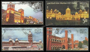 2009 Heritage Railway Stations of India - Set of 4 Used Stamp