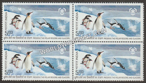 2009 Preserve the Polar Regions and Glaciers-Penguins Block of 4 MNH