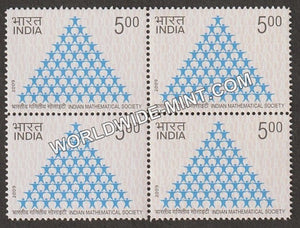 2009 Indian Mathematical Society Block of 4 MNH