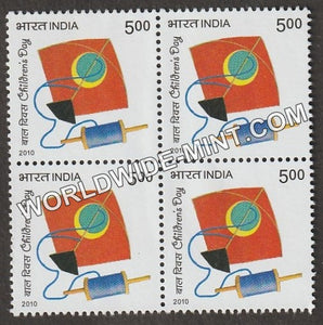 2010 Children's Day-Kites Block of 4 MNH