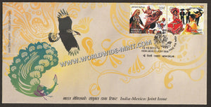 2010 INDIA India Mexico Joint Issue - 2v FDC