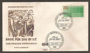 1972 Germany develop the peace FDC #FC277