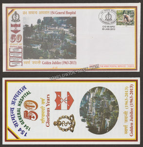 2013 INDIA 154 GENERAL HOSPITAL GOLDEN JUBILEE APS COVER (28.01.2013)