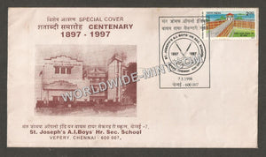 1998 St. Joseph's A.I.Boys Hr. Sec. School Centenary Special Cover #TNC280