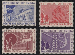 1950 Republic of India Inauguration-Set of 4 MNH