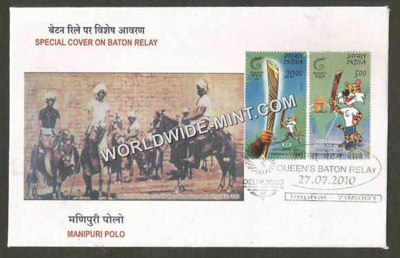 2010 Queens Baton Relay Special Cover #MN2