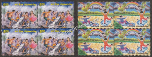 2015 Children's Day-Set of 2 Block of 4 MNH