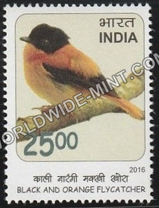 2016 Birds Near Threatned-Black & Orange Flycatcher MNH