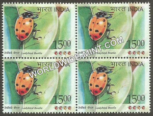 2017 Ladybird Beetle-3 Block of 4 MNH