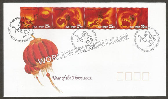 2002 Australia Year of The Horse FDC #FA321