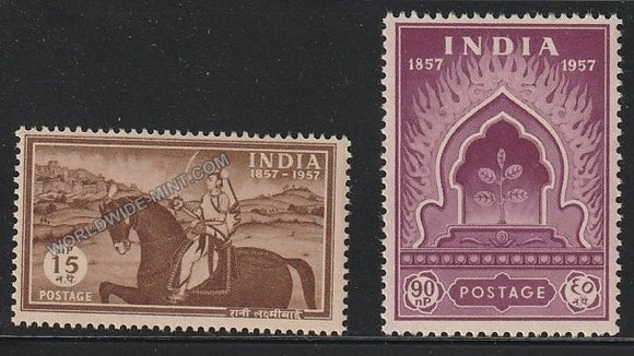 1957 Centenary of First Freedom Struggle  -  Set of 2 MNH