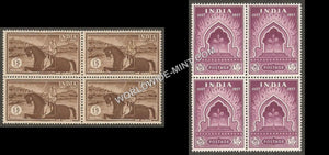 1957 Centenary of First Freedom Struggle  -  Set of 2 Block of 4 MNH