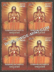 2017 Ramanujacharya Block of 4 MNH