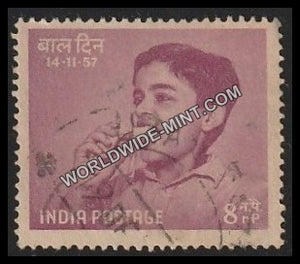 1957 Children's Day  -  Nutrition 8np Used Stamp