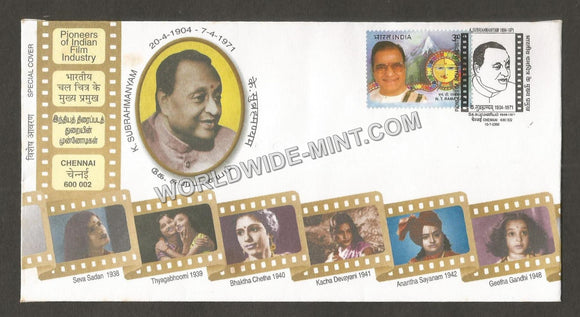 2000 Pioneers of Indian Film Industry K.Subrahmanyam Special Cover #TNC325