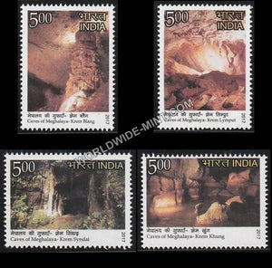 2017 Caves of Meghalaya-Set of 4 MNH