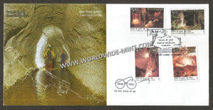 2017 INDIA Caves of Meghalaya - 4v FDC