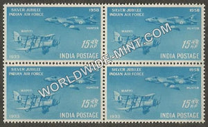 1958 Silver Jubliee of IAF- Westland Wapiti Biplane 15np Block of 4 MNH