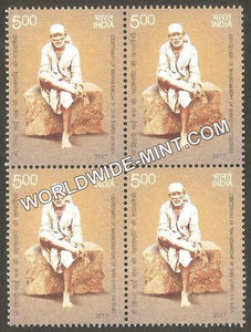 2017 Centenary of Mahasamadhi of Shri Shirdi Sai Baba Block of 4 MNH