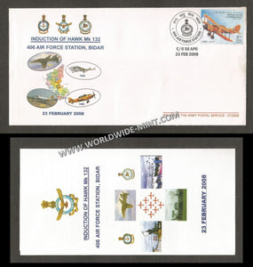 2008 India 406 AIR FORCE STATION – BIDAR INDUCTION OF HAWK MK 132 APS Cover (23.02.2008)