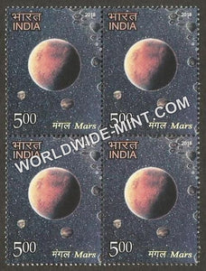 2018 THE SOLAR SYSTEM-Mars Block of 4 MNH