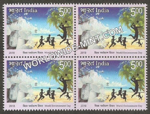 2018 World Environment Day-Games Block of 4 MNH