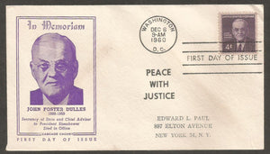 1960 USA John Foster Dulles Former United States Secretary of State FDC #FC345