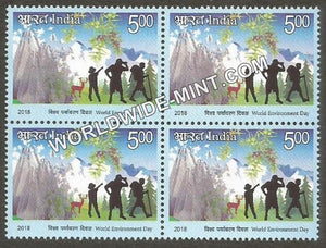 2018 World Environment Day-Hunting Block of 4 MNH