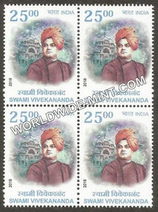 2018 India Serbia Joint Issue-Swami Vivekananda Block of 4 MNH