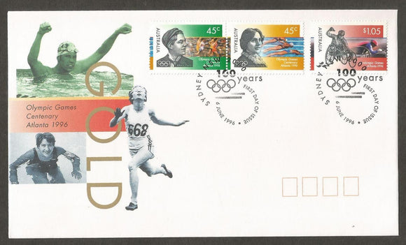 1996 Australia Olympic Games Centenary Atlanata FDC #FB34