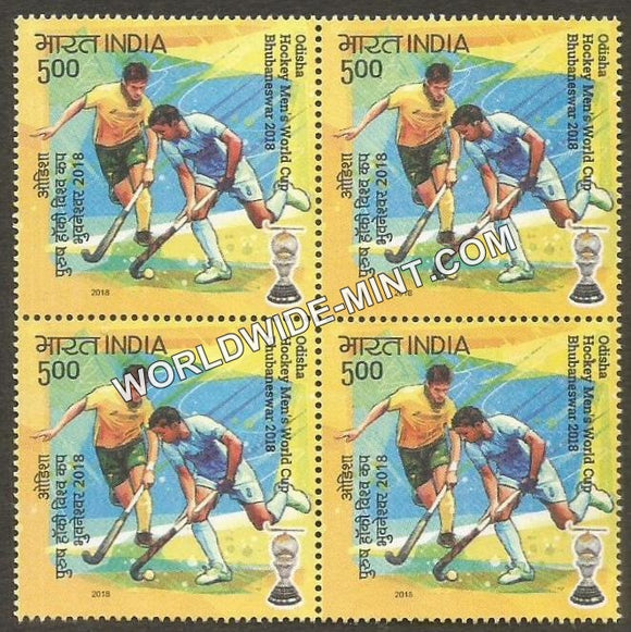 2018 Odisha Hockey Men's World Cup 2018-4 Block of 4 MNH