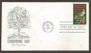 1971 USA Christmas FDC #FC354