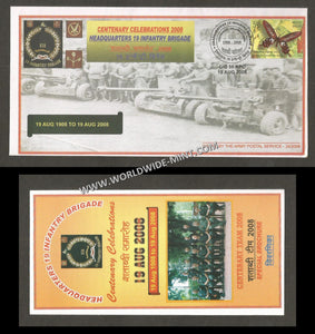 2008 India HQ 19 INFANTRY BRIGADE CENTENARY APS Cover (19.08.2008)