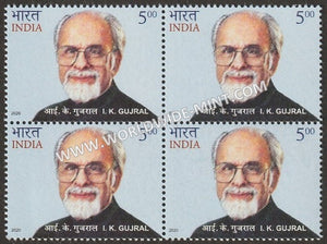 2020 India I. K. Gujral Block of 4 MNH