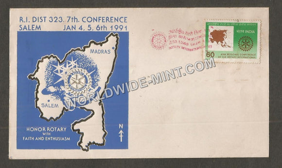 1991 Rotary International R.I.Dist.323.Salem - 7th Conference Special Cover #TNC365