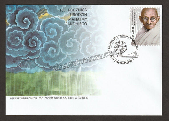 2019 Poland Gandhi FDC