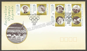 1998 Australia Olympic Legends FDC #FA370