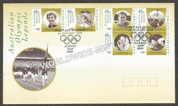 1998 Australia Olympic Legends FDC #FA370